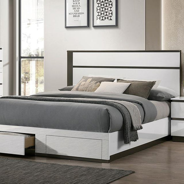 Furniture of America Birsfelden FOA7225WH-DR-CK California King Bed IMAGE 1
