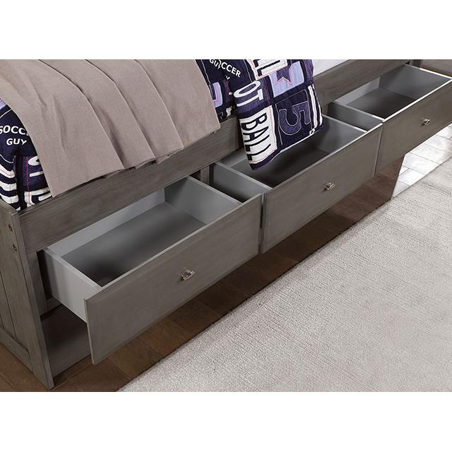  Furniture of America Tibalt FOA7466GY-F Full Bed w/ Trundle IMAGE 3