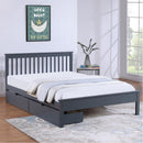 IFDC IF-415-54" Double Bed with 2 Storage Drawers - Grey IMAGE 1