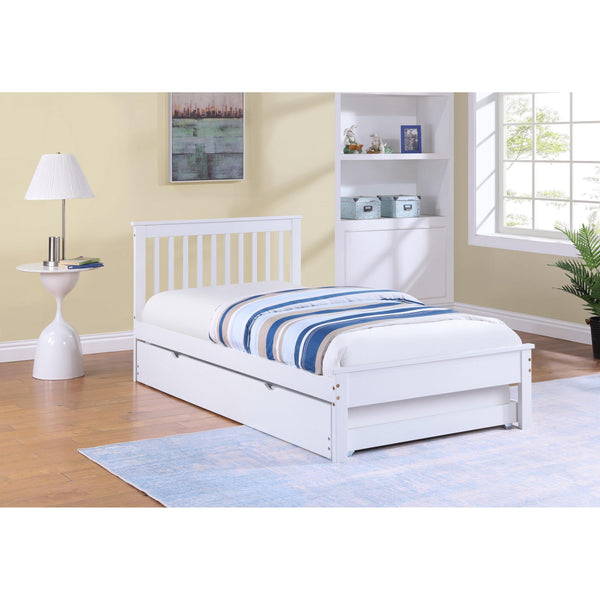 IFDC IF-415-39" Single Bed with Pull-Out Trundle - White IMAGE 1