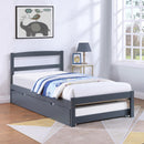 IFDC IF-416-39" Single Bed with Pull-Out Trundle - Grey IMAGE 1