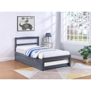IFDC IF-416-39" Single Bed with Pull-Out Trundle - Grey IMAGE 2