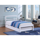 IFDC IF-416-39" Single Bed with Pull-Out Trundle - White IMAGE 1