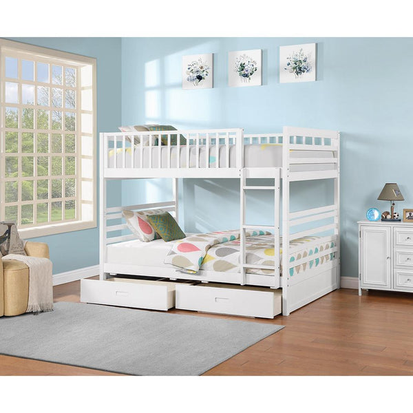 IFDC B-115 Bunk Bed with 2 Drawers - White IMAGE 1