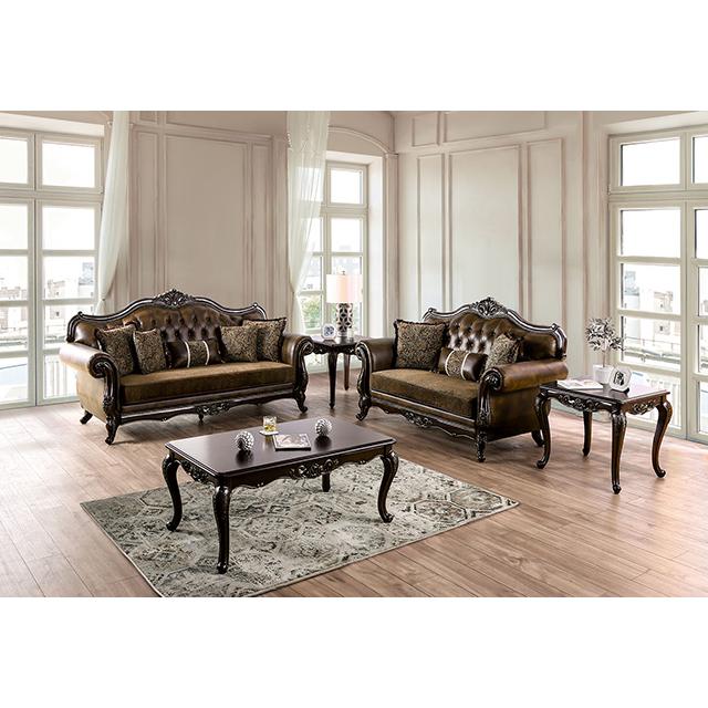 Furniture of America Ensenada FM65003BR-CH Loveseat IMAGE 2