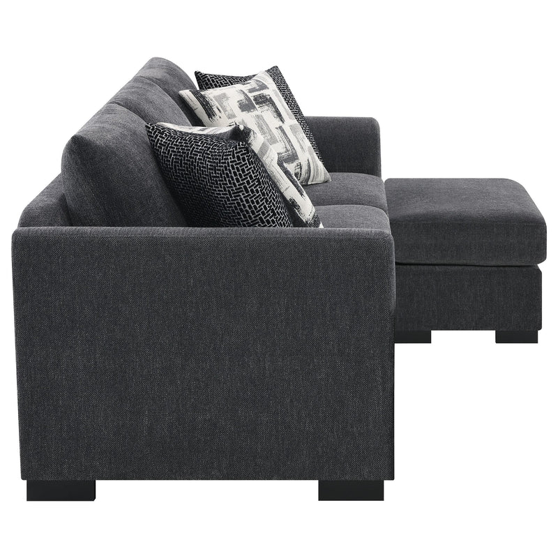 Coaster Furniture Storey 504777 Upholstered Sleeper Sectional Chaise Sofa - Dark Grey IMAGE 12