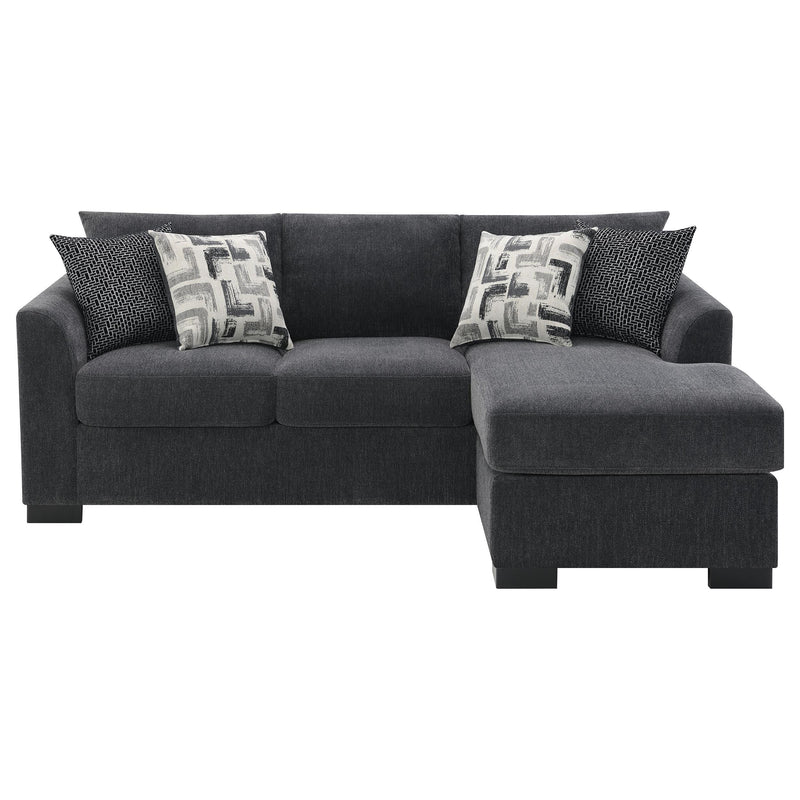Coaster Furniture Storey 504777 Upholstered Sleeper Sectional Chaise Sofa - Dark Grey IMAGE 7