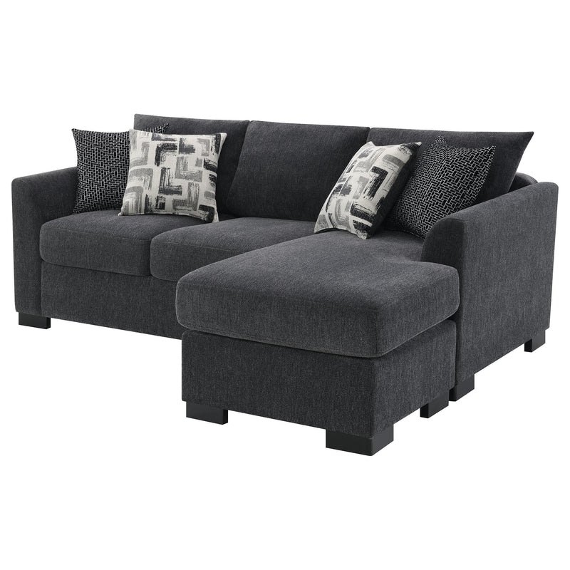 Coaster Furniture Storey 504777 Upholstered Sleeper Sectional Chaise Sofa - Dark Grey IMAGE 8