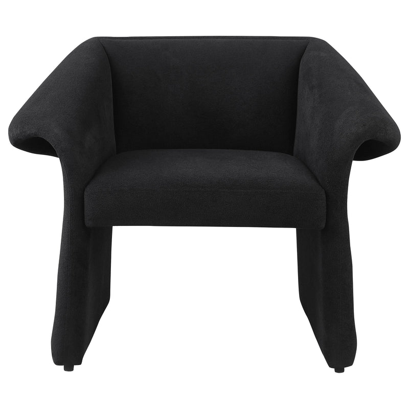 Coaster Furniture Ramsey 907524 Upholstered Sloped Arm Accent Chair - Black IMAGE 3