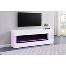 Coaster Furniture Vallerie 710023 71" TV Stand with Visual Flame Box - White IMAGE 7