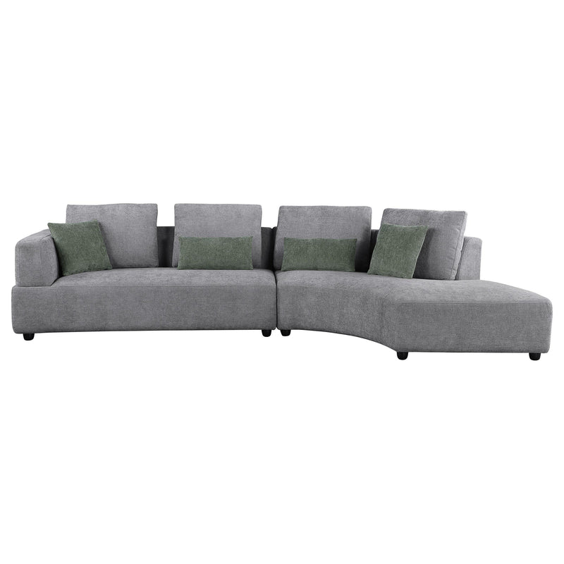 Coaster Furniture Toscano 504075 134-inch Upholstered Sectional Sofa - Grey IMAGE 3