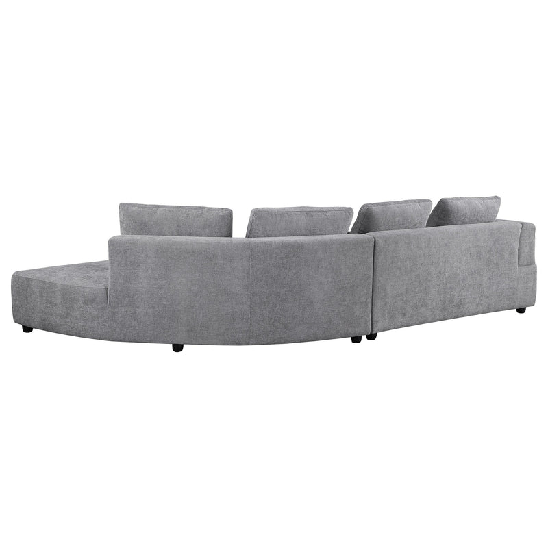 Coaster Furniture Toscano 504075 134-inch Upholstered Sectional Sofa - Grey IMAGE 4
