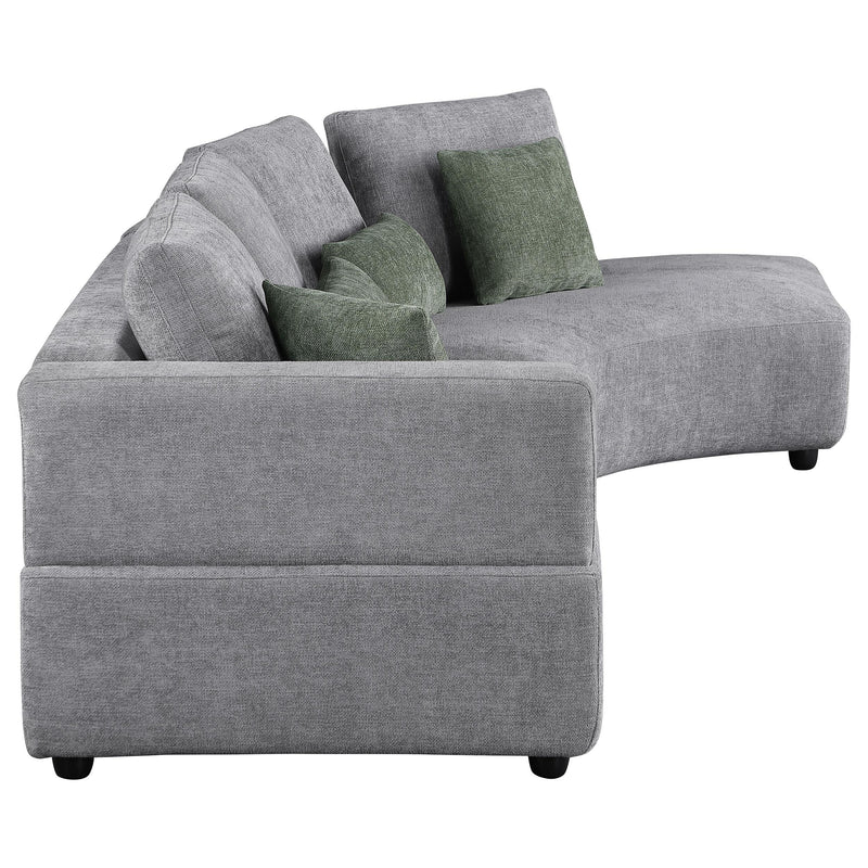 Coaster Furniture Toscano 504075 134-inch Upholstered Sectional Sofa - Grey IMAGE 5