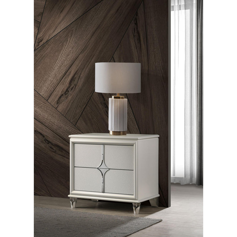 Coaster Furniture Olivia 224952 2-Drawer Nightstand Bedside Table - Pearl White IMAGE 13