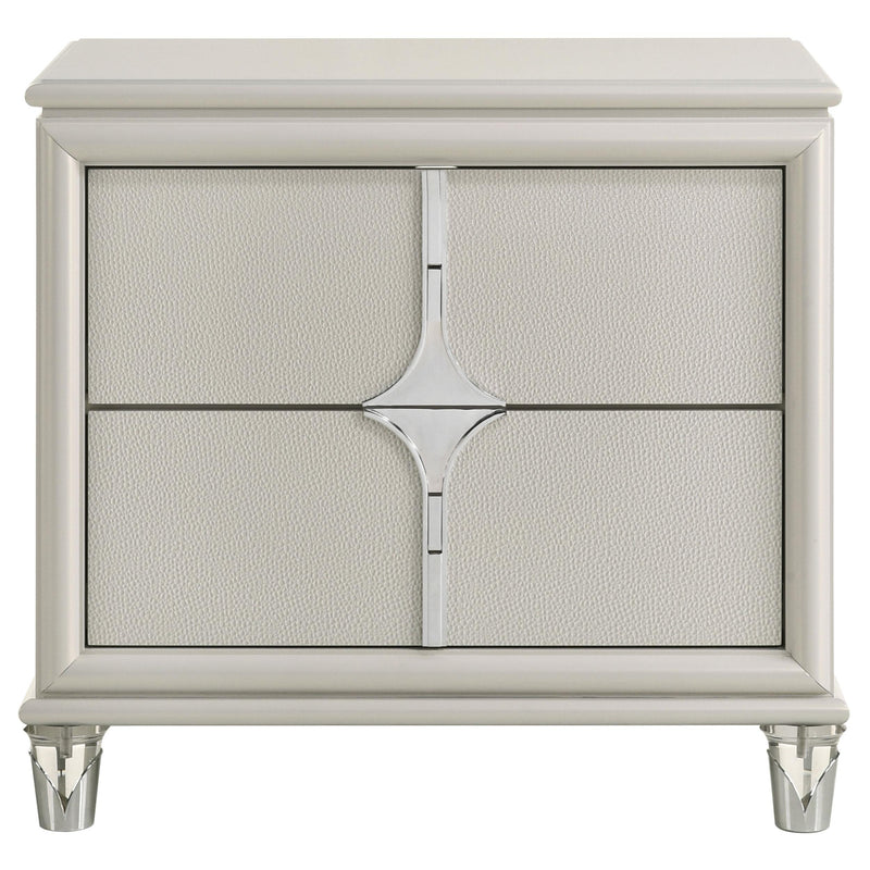 Coaster Furniture Olivia 224952 2-Drawer Nightstand Bedside Table - Pearl White IMAGE 3