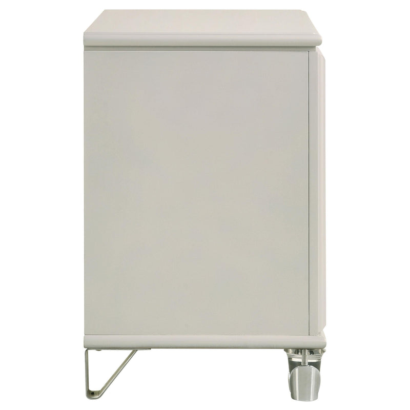 Coaster Furniture Olivia 224952 2-Drawer Nightstand Bedside Table - Pearl White IMAGE 9