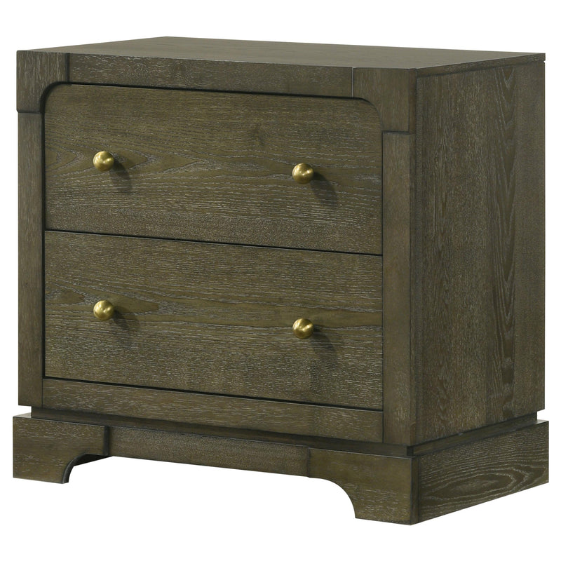 Coaster Furniture Gran Park 224932 2-Drawer Nightstand Bedside Table - Dark Cocoa IMAGE 4