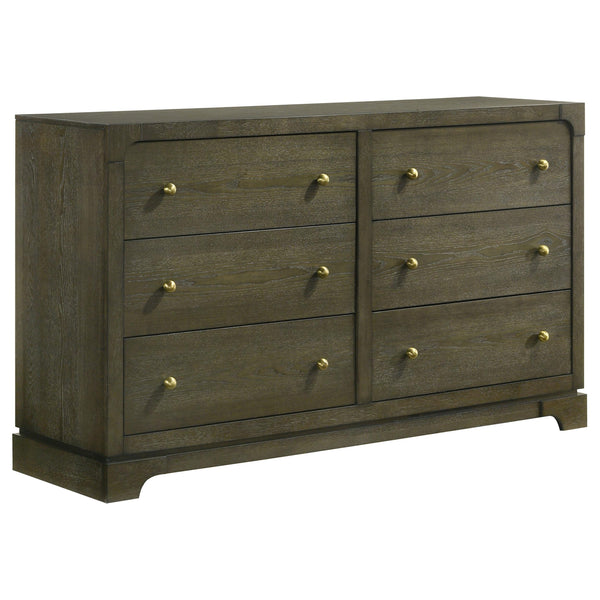 Coaster Furniture Gran Park 224933 6-Drawer Dresser Cabinet - Dark Cocoa IMAGE 1