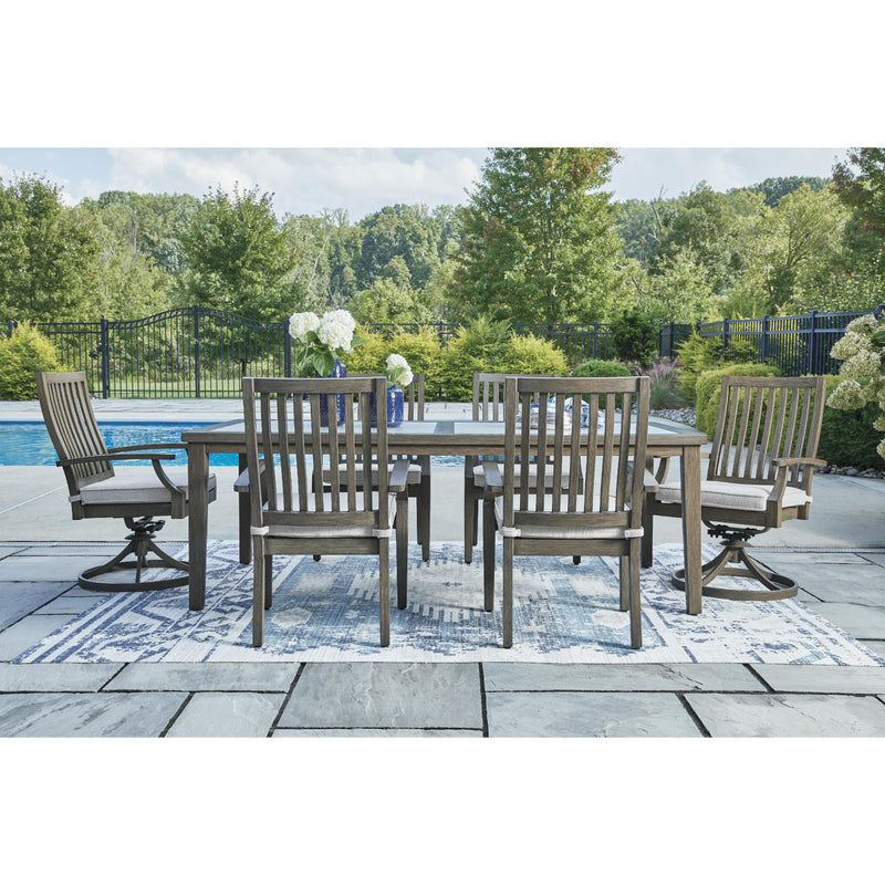 Signature Design by Ashley Rainier Ranch P701-625 Rectangular Dining Table with Umbrella Option IMAGE 6