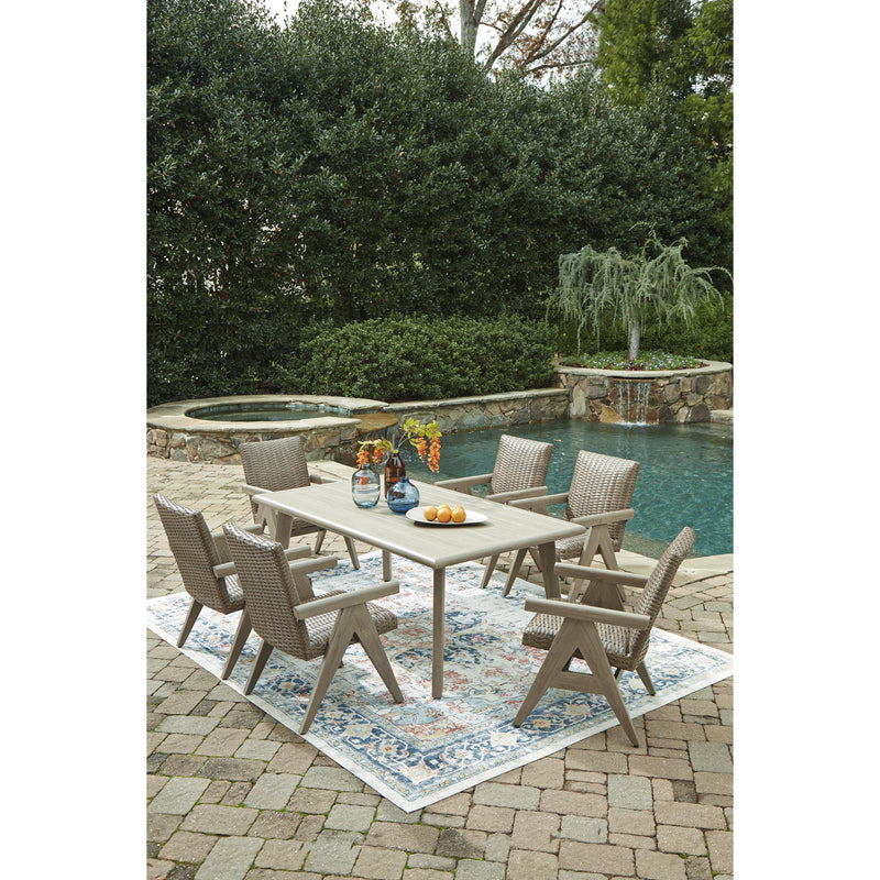 Signature Design by Ashley Cliff Trails PCP690-625 Rectangular Dining Table with Umbrella Option IMAGE 8