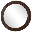 Coaster Furniture Dexter 961463 40 x 40 Inch Round Reeding Frame Wall Mirror - Brown IMAGE 3
