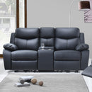 IFDC Power Reclining Leather Match Loveseat with Console IF 8120 - L IMAGE 1