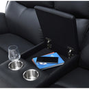 IFDC Power Reclining Leather Match Loveseat with Console IF 8120 - L IMAGE 2