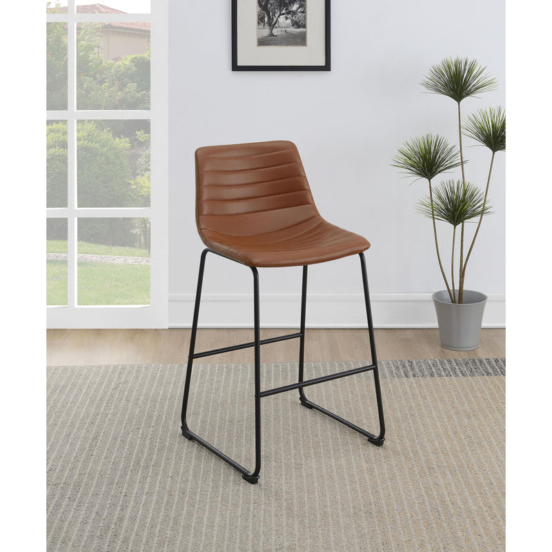 Coaster Furniture Zuni 107218 Upholstered Counter Height Chair - Saddle IMAGE 2