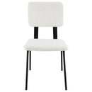 Coaster Furniture Calla 108022 Fabric Upholstered Dining Side Chair - White IMAGE 3