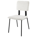 Coaster Furniture Calla 108022 Fabric Upholstered Dining Side Chair - White IMAGE 4