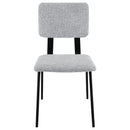 Coaster Furniture Calla 108062 Fabric Upholstered Dining Side Chair - Grey IMAGE 3