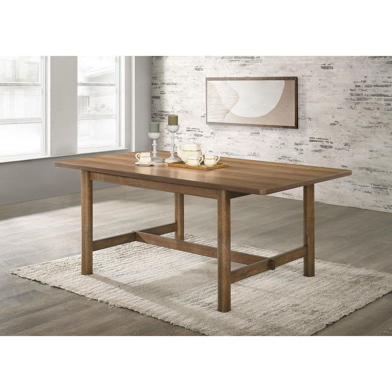 Coaster Furniture Crestmore 108571 71-inch Rectangular Wood Dining Table - Walnut IMAGE 2