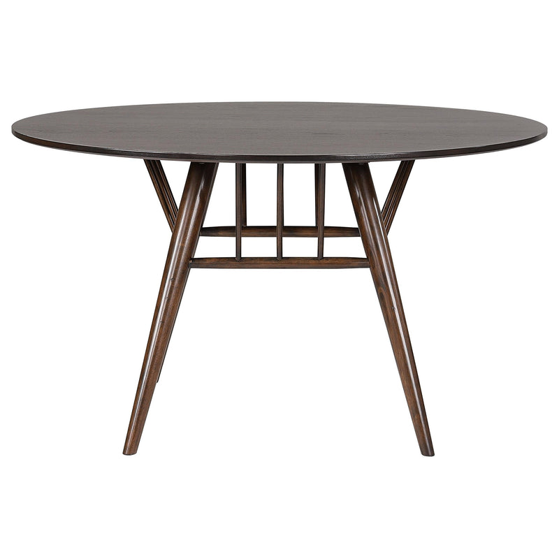 Coaster Furniture Everton 108891 Round 53-inch Wood Dining Table - Dark Walnut IMAGE 3