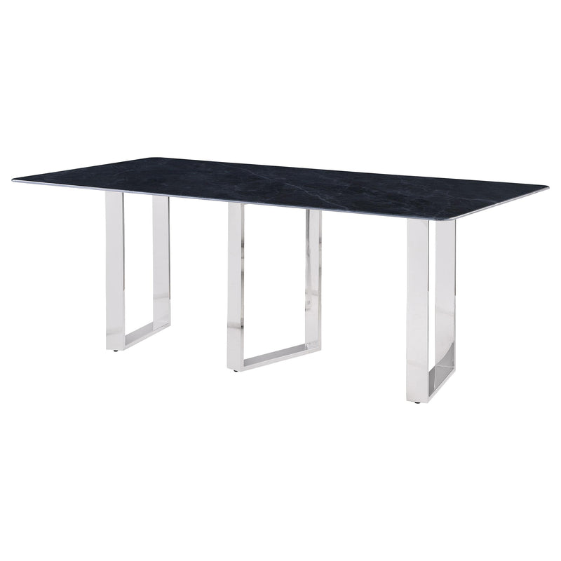 Coaster Furniture Desden 109361 79-inch Rectangular Sintered Stone Dining Table - Grey IMAGE 4