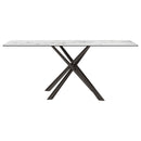 Coaster Furniture Carvell 109371 Rectangular Sintered Stone Dining Table - Mirage White IMAGE 1