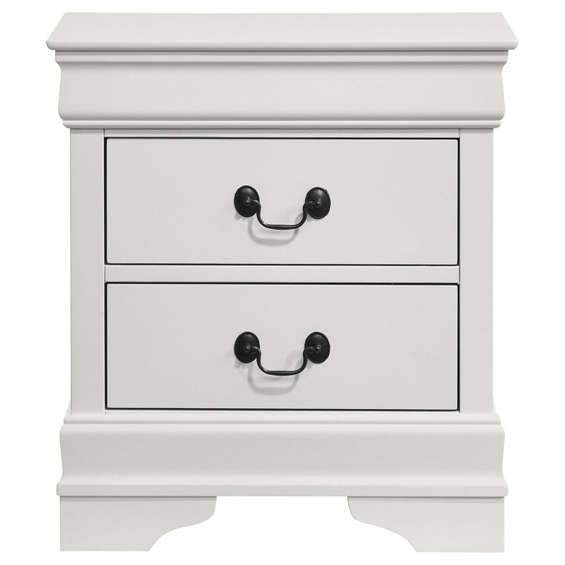 Coaster Furniture Louis Philippe 202442 2-Drawer Nightstand Bedside Table - White IMAGE 3