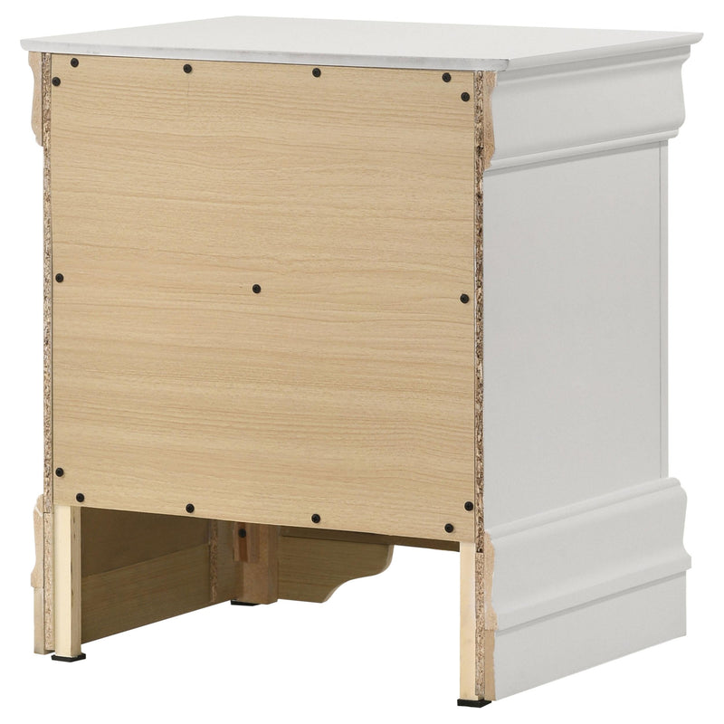 Coaster Furniture Louis Philippe 202442 2-Drawer Nightstand Bedside Table - White IMAGE 8