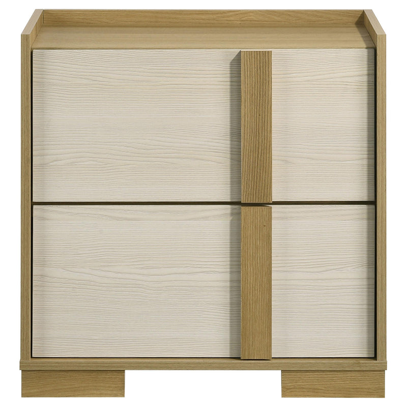 Coaster Furniture Hyland 215652 2-Drawer Nightstand Bedside Table - Natural IMAGE 3