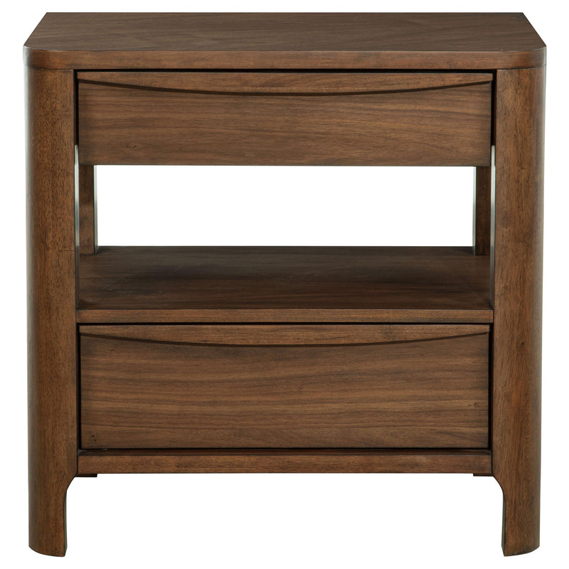 Coaster Furniture Maderia 223322 2-Drawer Nightstand Bedside Table - Walnut IMAGE 3