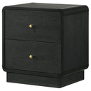 Coaster Furniture Cavelle 223662 2-Drawer Nightstand Bedside Table - Black IMAGE 4