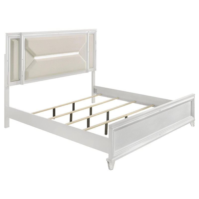 Coaster Furniture Marmore 224961KW 64-inch California King Bed LED Headboard - White IMAGE 3