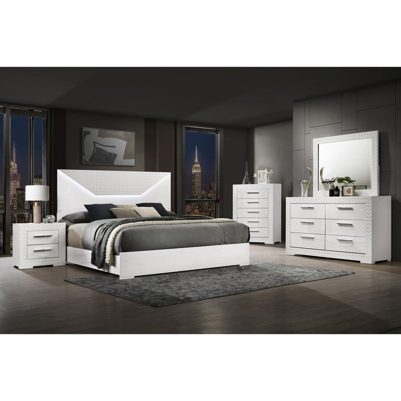 Coaster Furniture Ives 224942 2-Drawer Nightstand Bedside Table - White High Gloss IMAGE 11