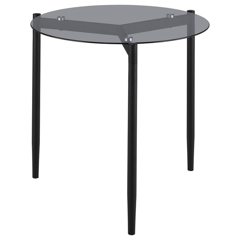 Coaster Furniture Rosalie 710167 Round Smoked Glass Top End Table - Grey IMAGE 4