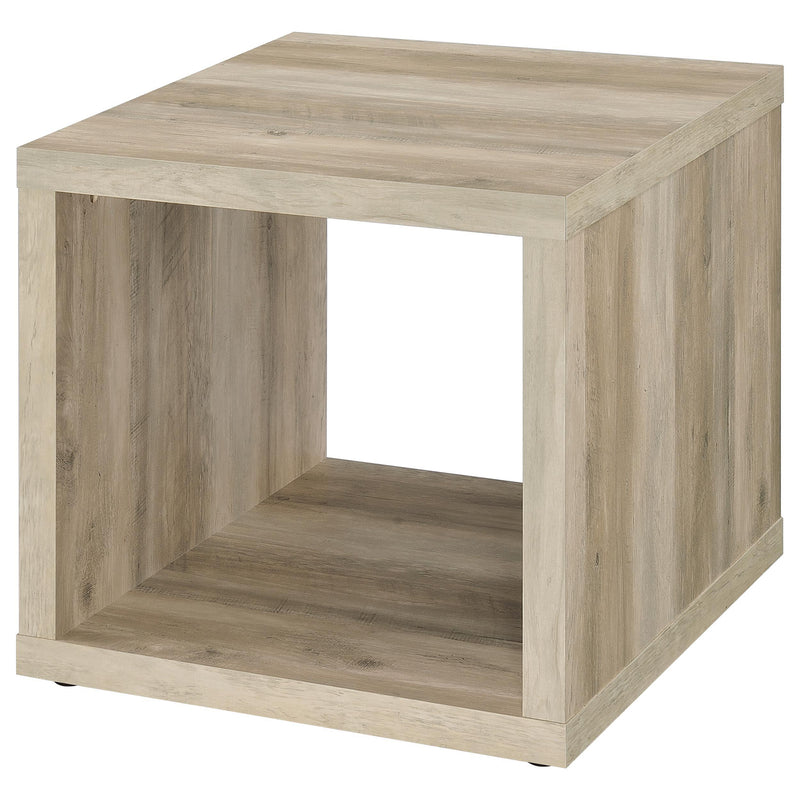 Coaster Furniture Frisco 710517 Square Engineered Wood Side End Table - Distressed Pine IMAGE 4
