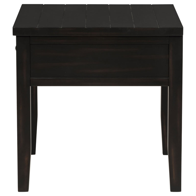 Coaster Furniture Concord 710577 1-Drawer Square End Table - Distressed Java IMAGE 5