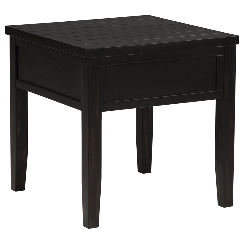 Coaster Furniture Concord 710577 1-Drawer Square End Table - Distressed Java IMAGE 6