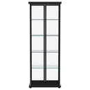 Coaster Furniture Aero 950400 4-shelf Display Curio Cabinet with LED Lighting - Black IMAGE 10