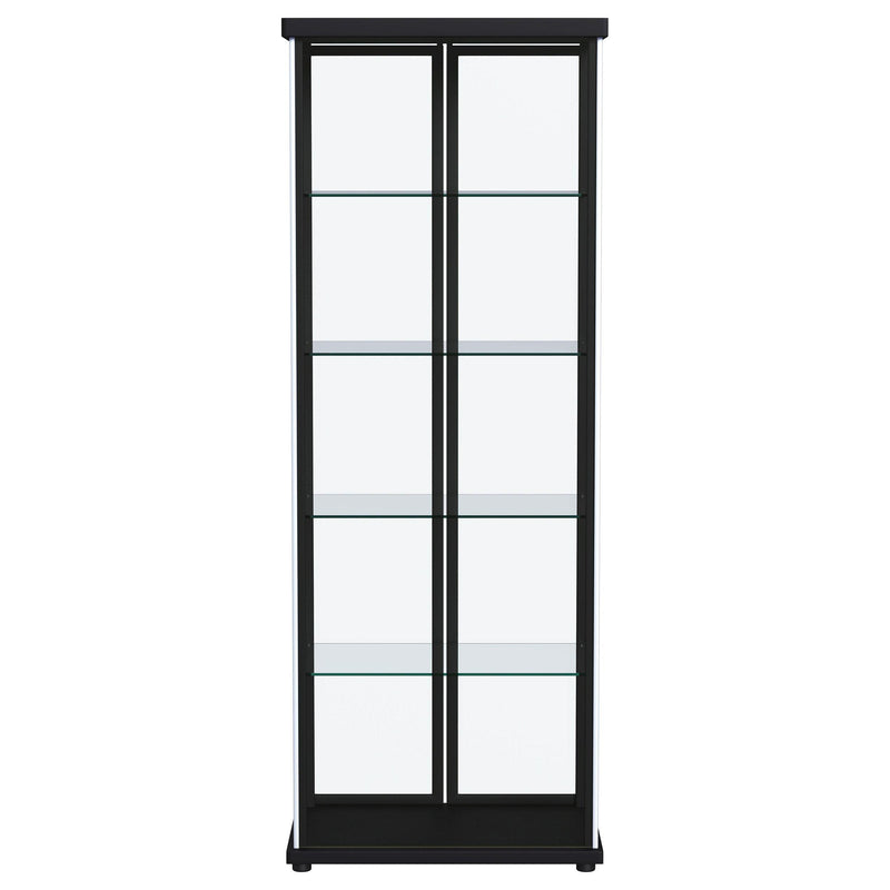 Coaster Furniture Aero 950400 4-shelf Display Curio Cabinet with LED Lighting - Black IMAGE 10