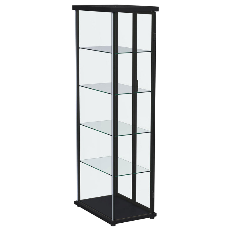 Coaster Furniture Aero 950400 4-shelf Display Curio Cabinet with LED Lighting - Black IMAGE 11