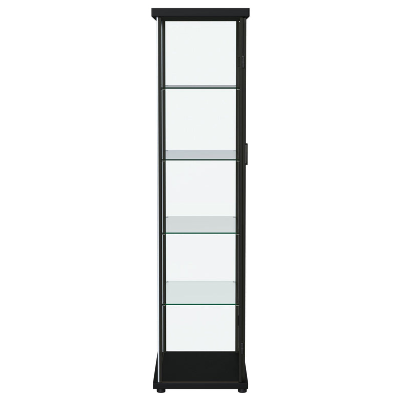 Coaster Furniture Aero 950400 4-shelf Display Curio Cabinet with LED Lighting - Black IMAGE 12